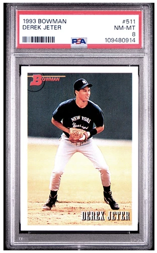 1993 Bowman Derek Jeter RC  #511 PSA 8 NM-MT “The Captain” NY Yankees HOF