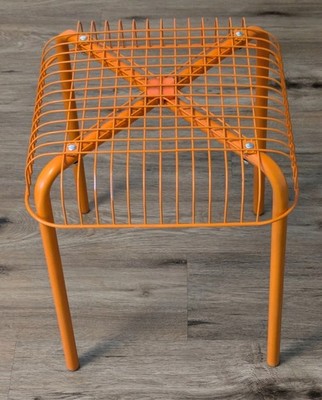 IKEA VÄSTERÖN Orange Stool Vintage Metal Wire Stool Vasteron | eBay