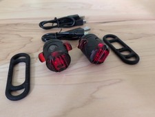 Lot 2x LEZYNE Femto USB Drive Taillight Black/Red Lens