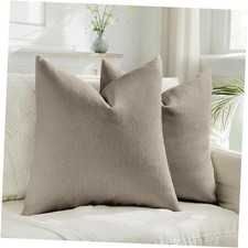 Throw Pillow Covers 18x18 Inch Set of 2,Boho 18" x 18" Pack of 2 Coffee