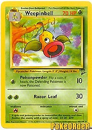 Pokemon BASE SET 2 Card  64/130 Weepinbell