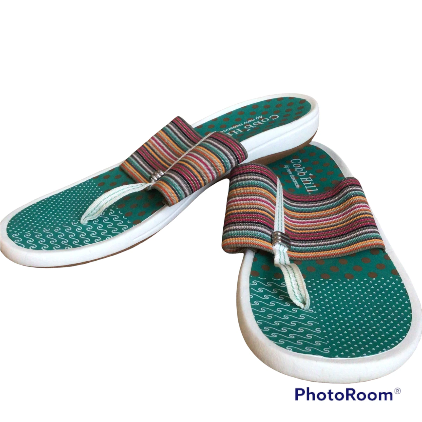 Sandali infradito Cobb Hill by New Balance donna 7M fascia perizoma multicolore