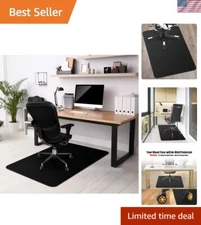 36 x 48 Black PVC Chair Mat – Hardwood Floor Protection with Anti-Slide Coating