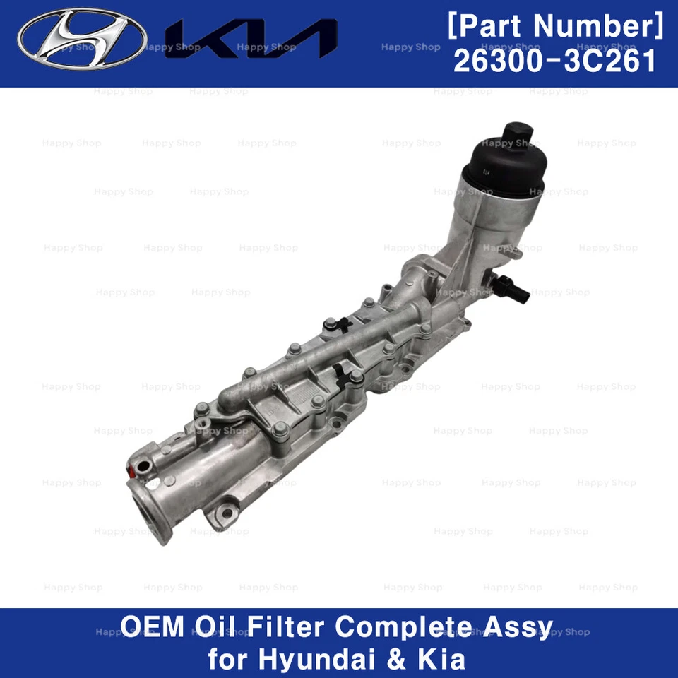 263003C261 Genuine OEM Oil Filter Complete for Hyundai Veracruz Kia Borrego - Image 2 of 4