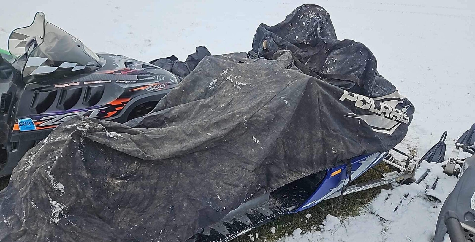 OEM POLARIS SNOWMOBILE COVER 2012 TOURING CANVAS PN 2878727 BLACK USED