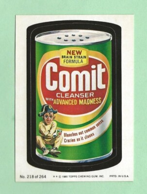 1980 Topps Wacky  Packages Re-Issue Series 4 Card #218 Comit Cleanser