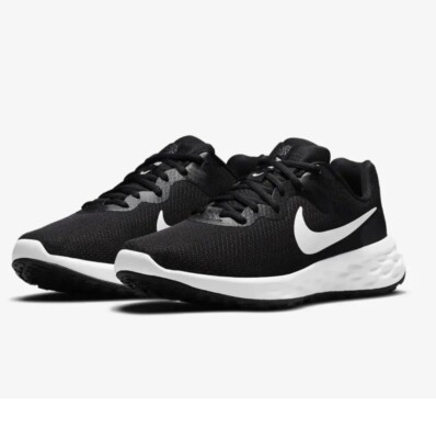 Nike Revolution 6 NN Herren Sneaker Schwarz Weiß Größe UK 10 EU 45 Schwarz DC3728 003