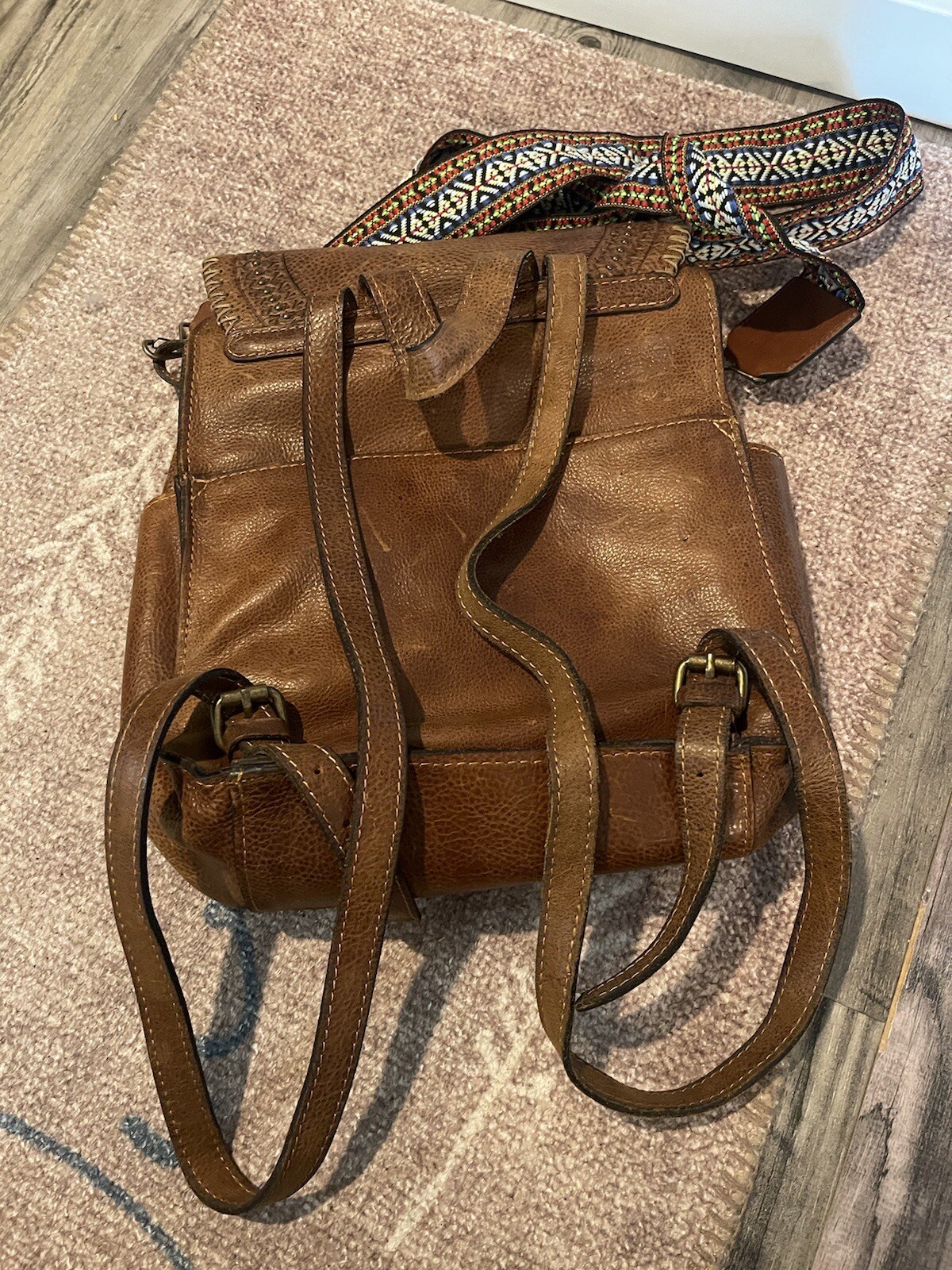 Patricia Nash Backpack Purse Italian Leather Multi St… Gem