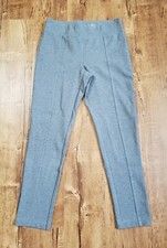 G. H. BASS Pants Women M Gray Mid-Rise Stretch Knit Travel Pullon Casual