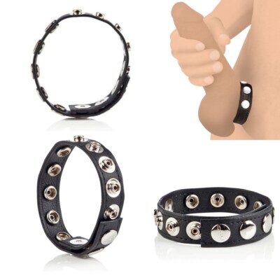 Cockring En Cuir Ajustable Colt - Noir - Pour Homme - Neuf