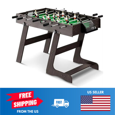 Full Size Foosball Table with Score Keeper, 2 Mini Footballs & Sturdy Legs, 48'' 