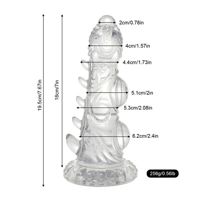 7.67 inch Jelly Dong Clear Novelty Penis Dildo Suction cup sex toys for  Adult | eBay