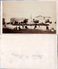 France, Nîmes, Arènes et esplanade, Maison Carrée, circa 1870 Vintage CDV album