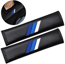 2pcs for Toyota Tacoma Rav4 Blue Embroidered Soft Seat Belt Shoulder Pad Cover