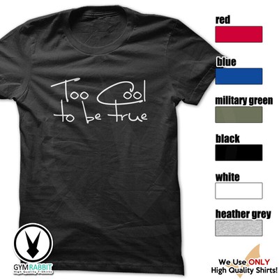 Too Cool To Be True Gym Rabbit Funny Design Cotton T Shirt E012 Ebay