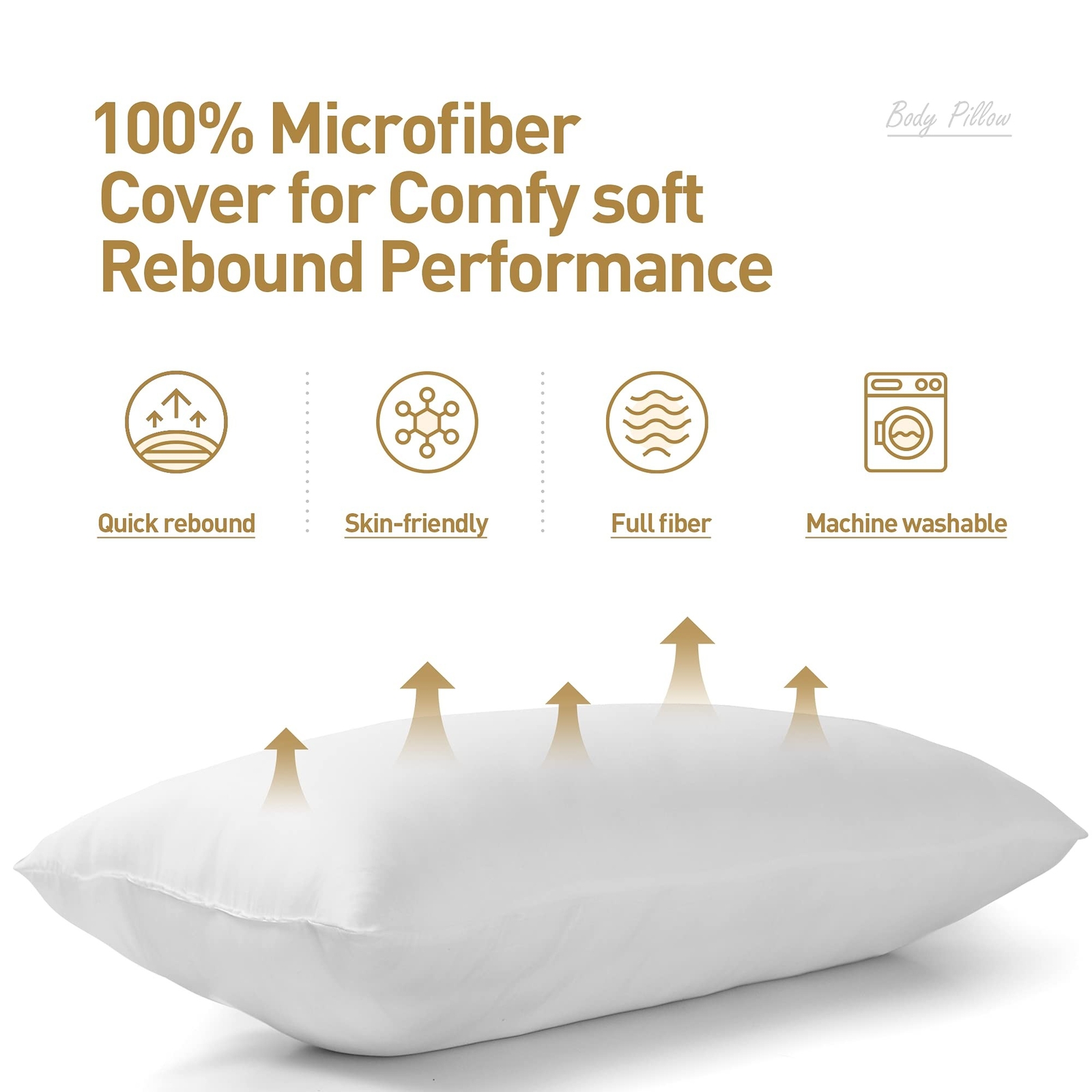 Acanva Fluffy Body Pillow for Adults and Pregnancy, Soft Long Full