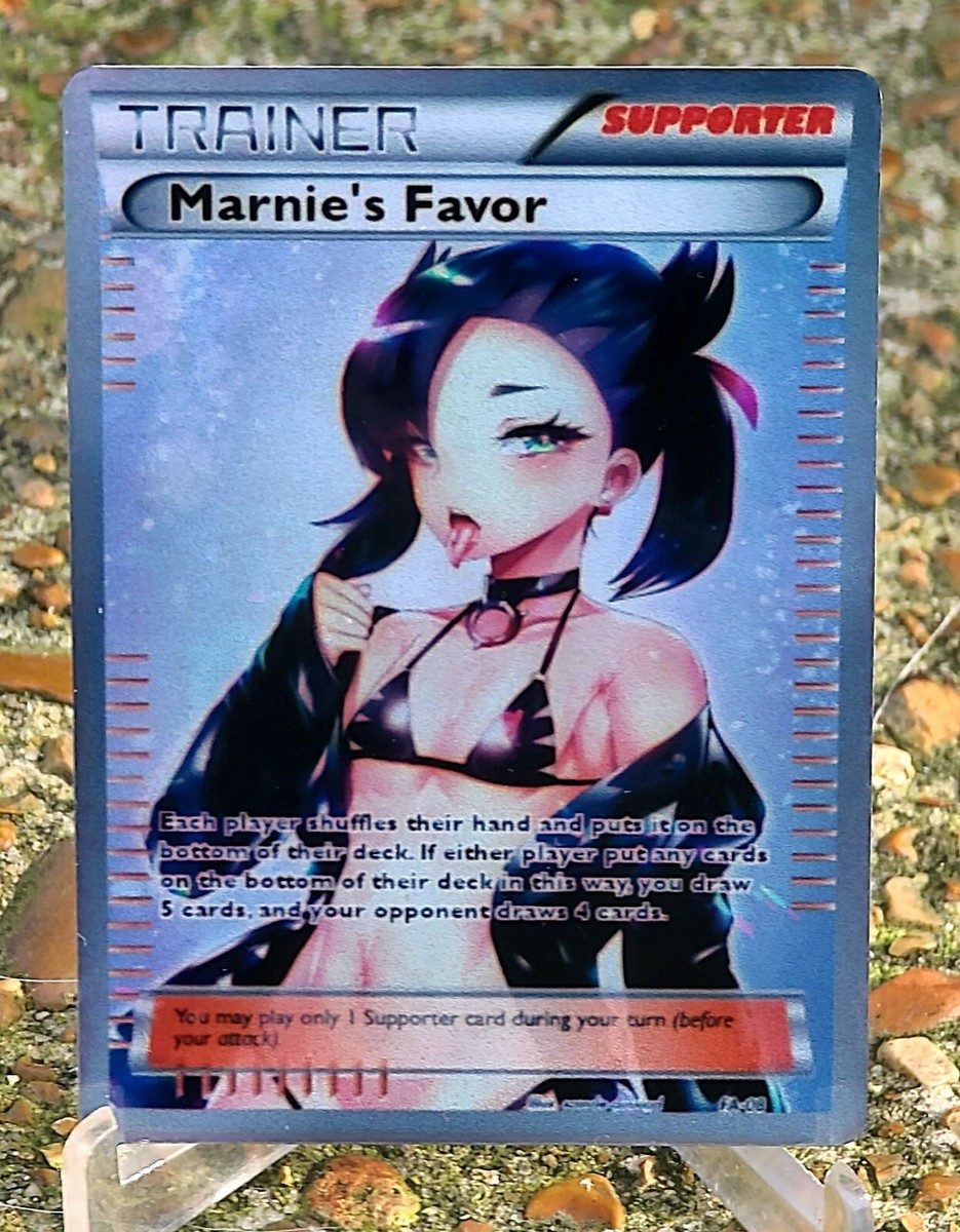 Pokemon Marnie's Favor Anima Waifu Sexy Doujin ACG DIY Trainer Art Card  Holo | eBay