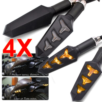 LED Turn Signal Lights For Suzuki DRZ400S & DRZ400SM - Amber, 12V, Black Housing, Set Of 2