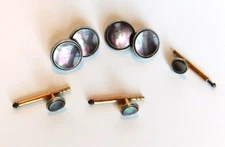 Vintage Men's Kreisler Sets of Cufflinks Metallic Centers