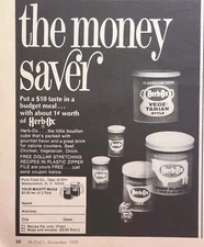 Herb-Ox Bouillon Mamaroneck NY Beef Chicken Vegetarian Vintage Print Ad 1970