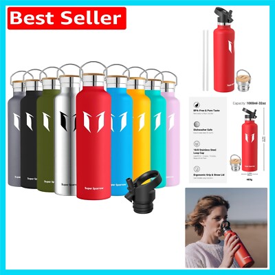 Vielseitige 1L BPA-freie Trinkflasche - isoliertes, ergonomisches Design für aktives Leben