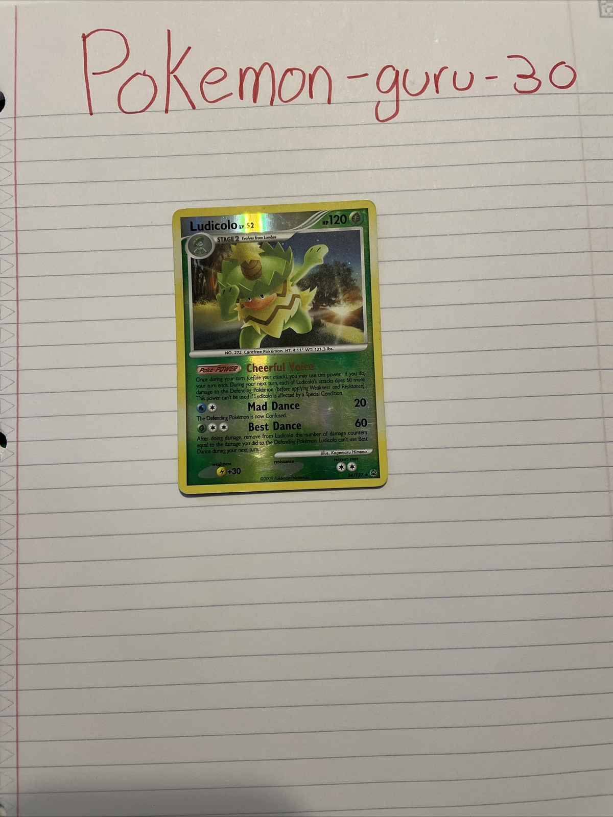 Ludicolo Reverse Holo Rare 34/127 Platinum Base LP Pokémon Card