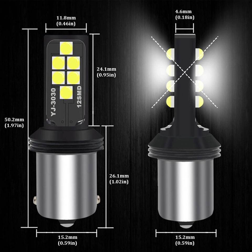 GLOFE 3030 30SMD 1156 BA15S LED Bulb Daytime Running Light Pink