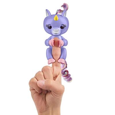 Fingerlings Einhorn violett mit Regenbogenmähne, interaktives Spielzeug, reagier