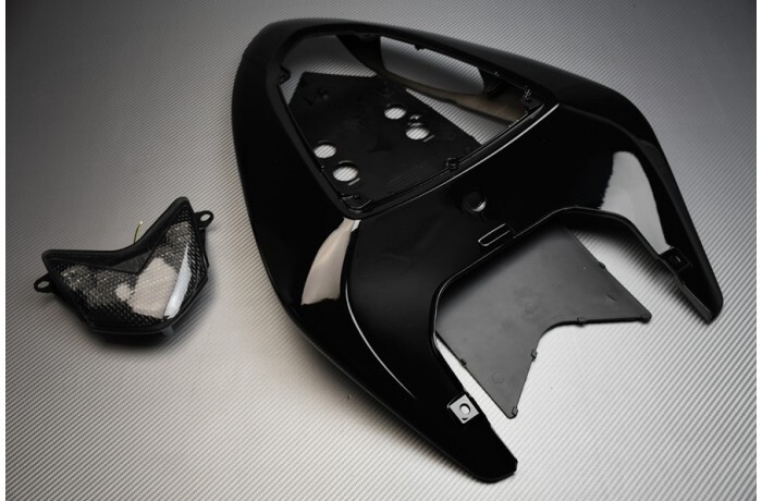 Coque arrière noire en ABS injecté et optique de frein fumée pour Kawasaki ZX10R