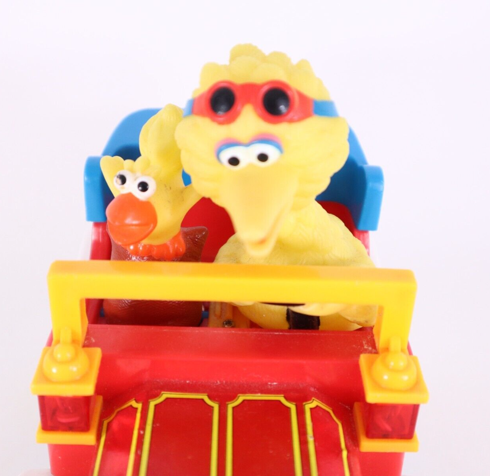 Vintage Sesame Street Red Jalopy Car Big Bird Little Bird Car Spins Around eBay