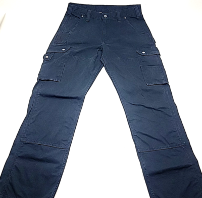 パンツ Carhartt doublenee BLK W33 Carhartt Mens Pants 35X34 (33.5x33) B342 Black Double Knee Relaxed