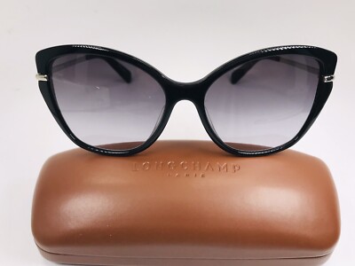 Longchamp Black Sunglasses with Brown Case s-l400.jpg main image 2
