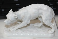 Antique German Nymphenburg Type Blanc de Chine Porcelain Hunting Dog
