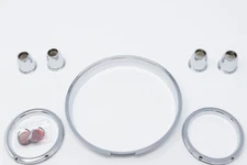Instrument Cluster Chrome Bezel Rings 1957 Belair 210 150 Speedometer Fuel Temp