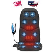 Vibration Back Massager for Office Chair Heated Massage Pad with Auto Shut-Off