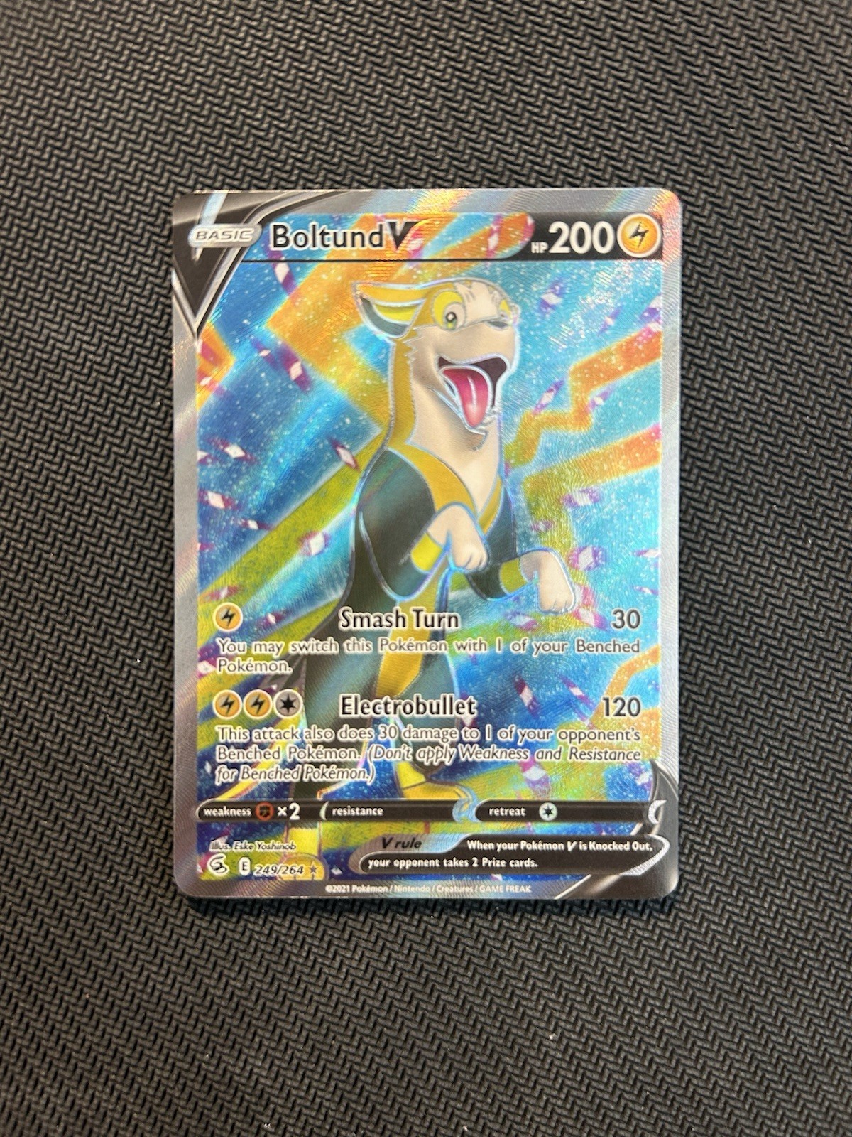 Pokemon TCG Boltund V 249/264! NM Condition! See Description!