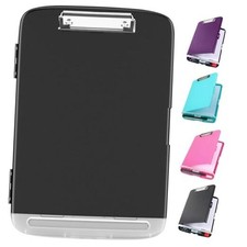 Clipboard with Storage, Large Capacity Nursing Clipboards with Low Black