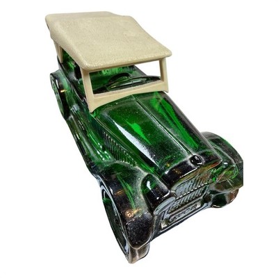 Avon Maxwell 23 Deep Woods After Shave Green Glass Car Decanter 6oz Vintage