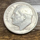 1949-D Roosevelt 90% Silver Dime Actual Coin