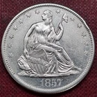 1857 O Seated Liberty Half Dollar 50c Stunning Gem BU UNC Uncirculated #100269