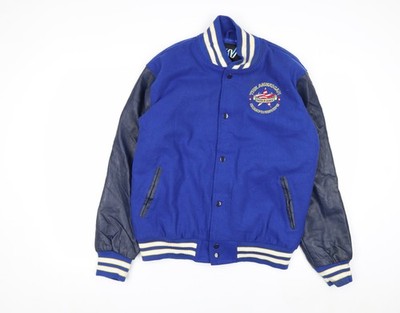 Varsity Herren Blau College Varsity Jacke M Wollmischung