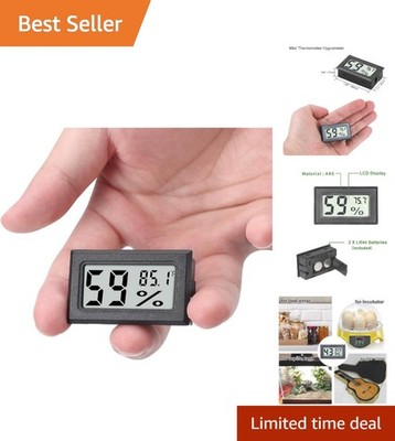 Mini Digital Indoor Hygrometer & Thermometer - Perfect for Reptiles & Incubators