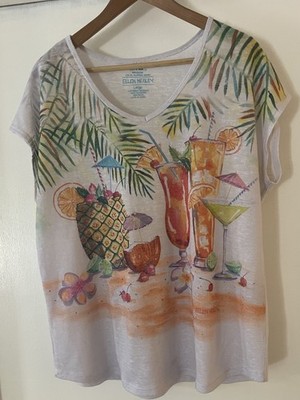 Women s Large Pit 23  Local Florida Artist Ellen Negley Print T Shirt