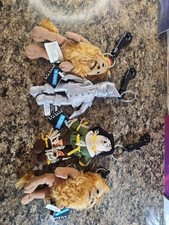 Wizard of Oz Set of 4 Keychain Plush Dolls 6" tall Warner Bros Studio Store 1999