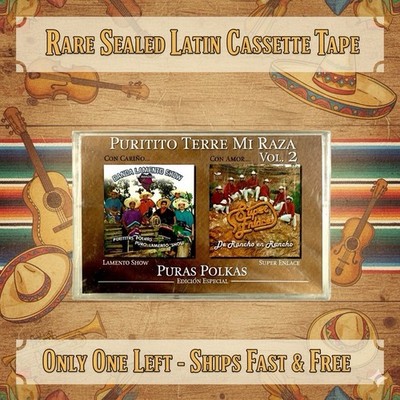 Puritito Terre Mi Raza Vol 2 Cassette Lamento Show Super Enlace Polkas Rare
