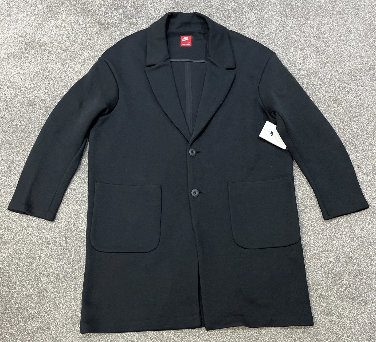 Nike Tech Fleece Reimagined Loose Fit Trench Coat - Black - RRP: £255 - Large
