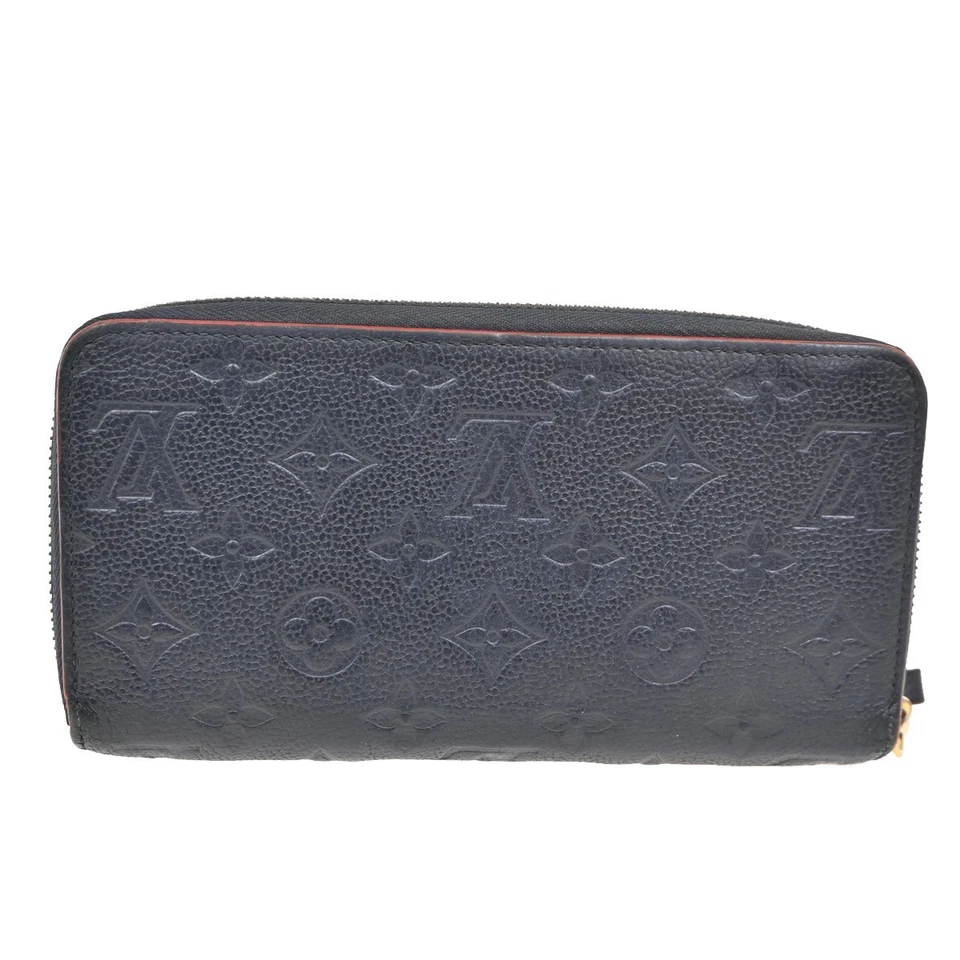 LOUIS VUITTON Portafoglio Lungo Zippy Monogram Empreinte Pelle Blu M62121 34TA294 - Immagine 3 di 4