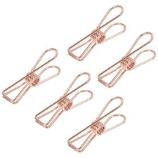 Small Metal Wire Clasp 1 Inch Multipurpose Clamp Bag, Rose Gold pz25