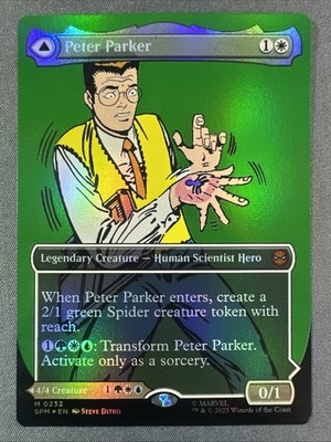Peter Parker (0232) (Borderless) Marvel's Spider-Man FOIL NM Unplayed MTG Card