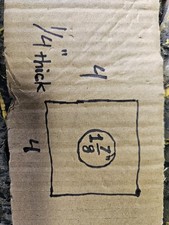 1/4" Thick, 4" x 4" Steel Square Plate